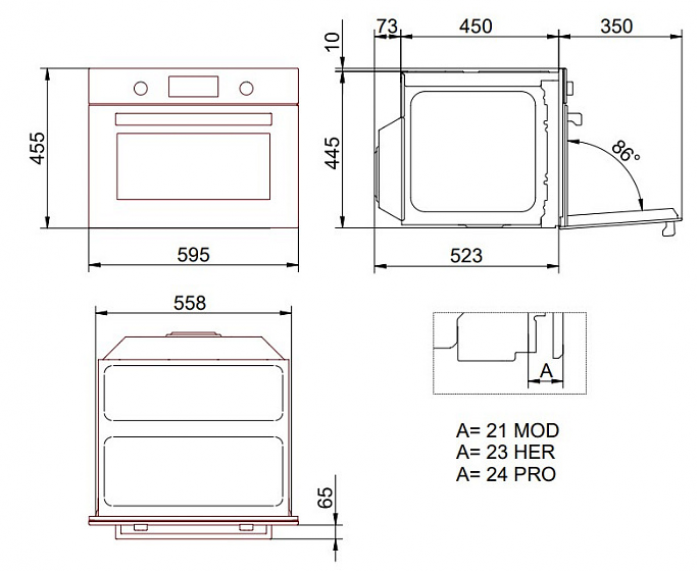 Электрический духовой шкаф Bertazzoni FMOD4077MTB1 в магазине «На диване» в Тюмени  — Выгодная цена